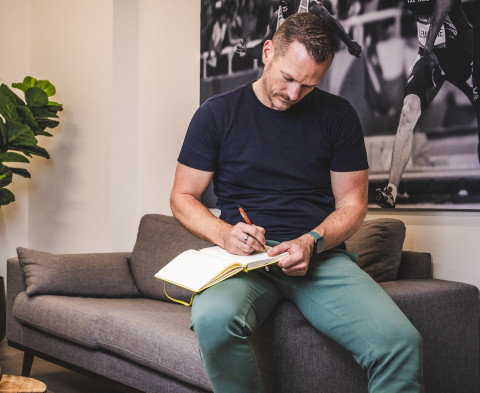 Martijn maakt notes